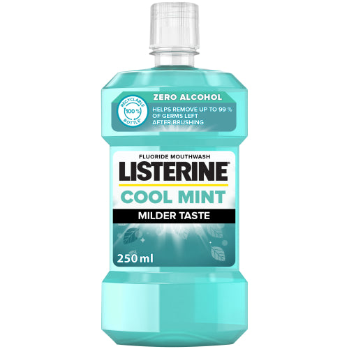 Listerine Cool Mint Mouthwash Milder Taste Zero Alcohol